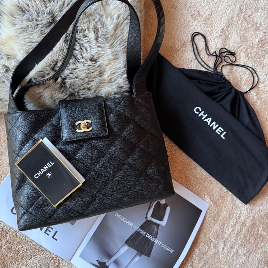 Chanel wild stitch shoulder tote bag-12