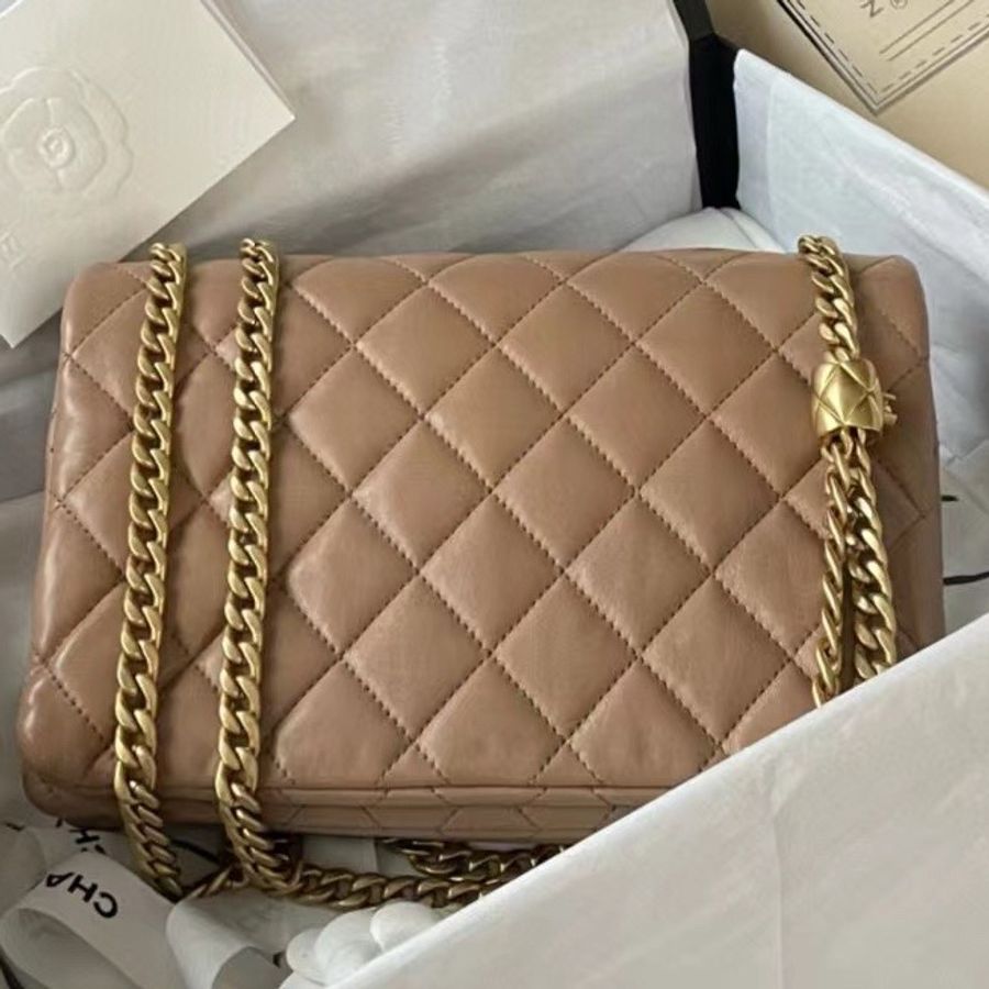 Chanel香奈兒 22k cf 奶茶色-2