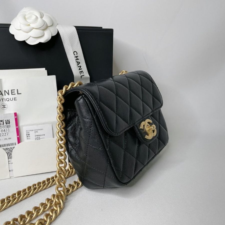 CHANEL 全新23S 雙鍊方胖-4