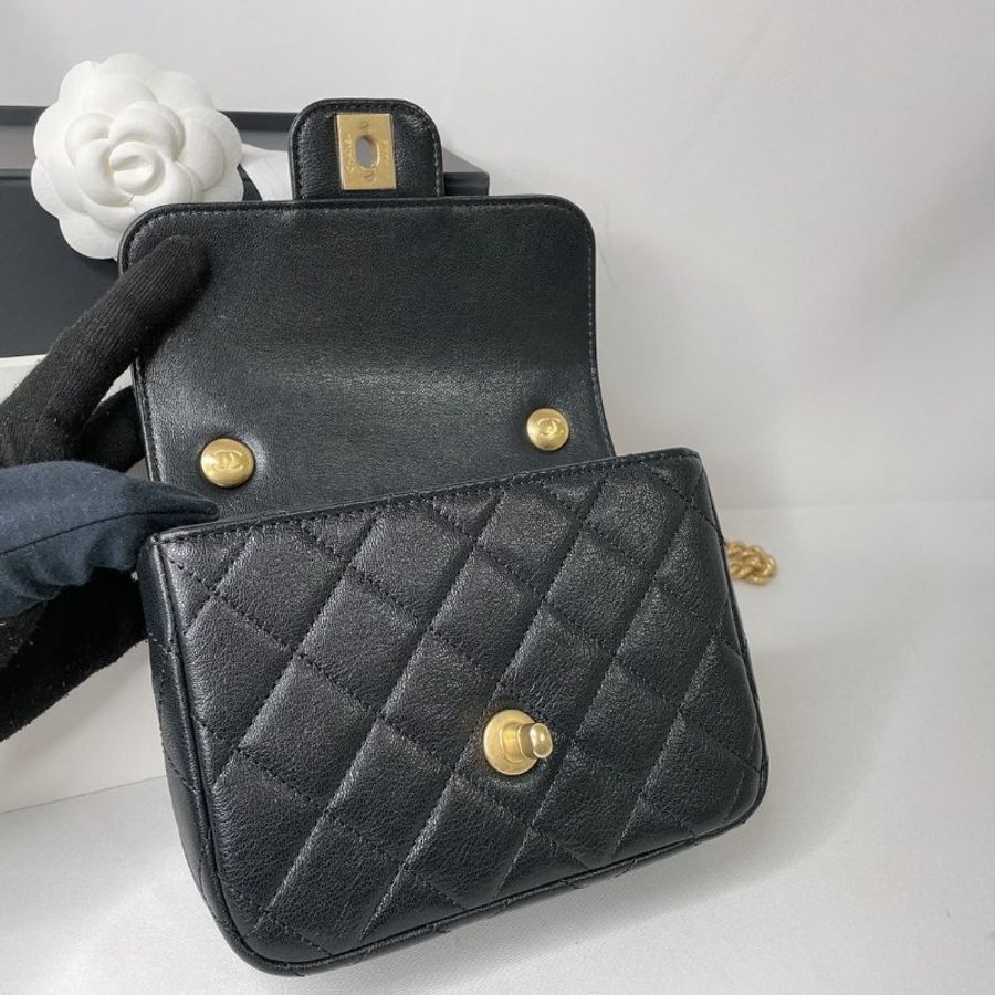 CHANEL 全新23S 雙鍊方胖-7