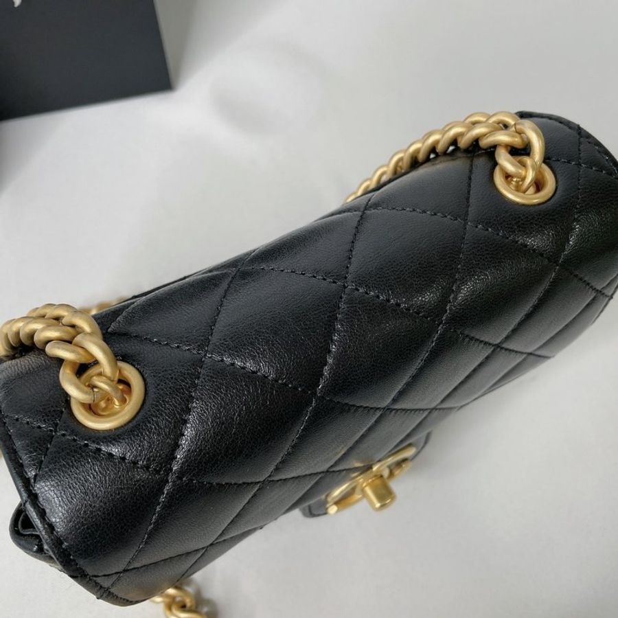 CHANEL 全新23S 雙鍊方胖-10