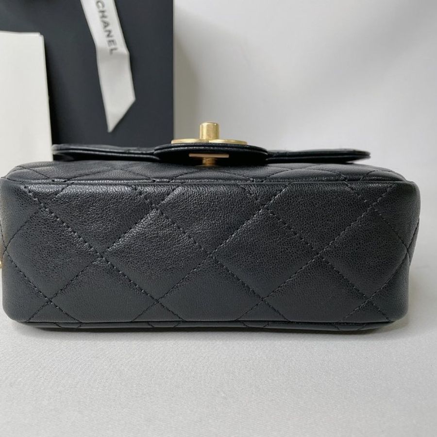CHANEL 全新23S 雙鍊方胖-15