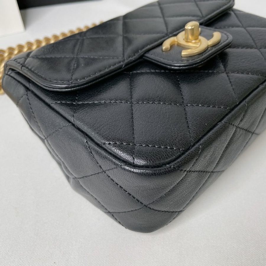 CHANEL 全新23S 雙鍊方胖-17
