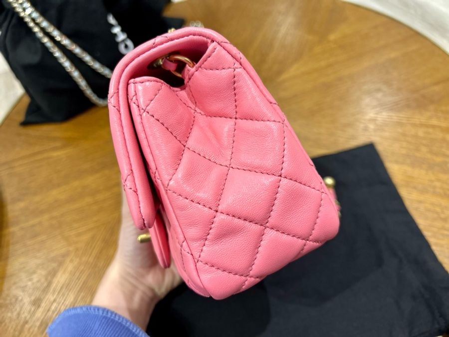 Chanel 22S 核桃方胖 珊瑚粉-2