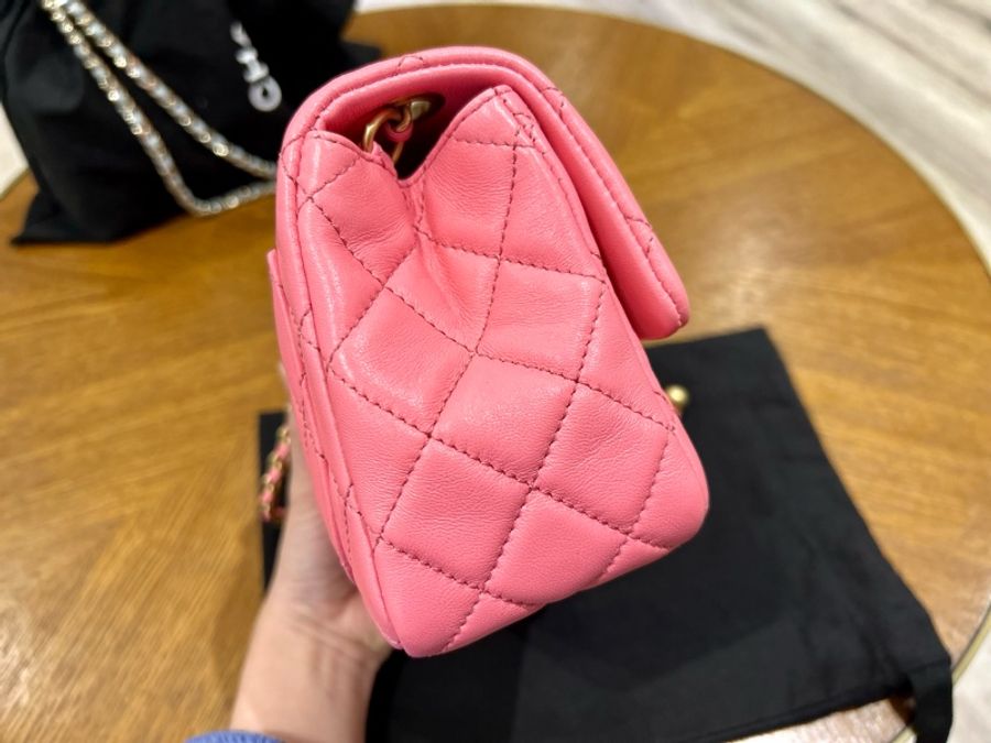 Chanel 22S 核桃方胖 珊瑚粉-3