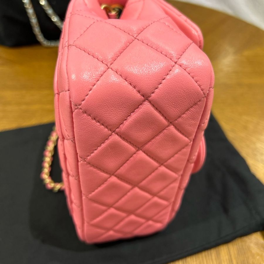 Chanel 22S 核桃方胖 珊瑚粉-15