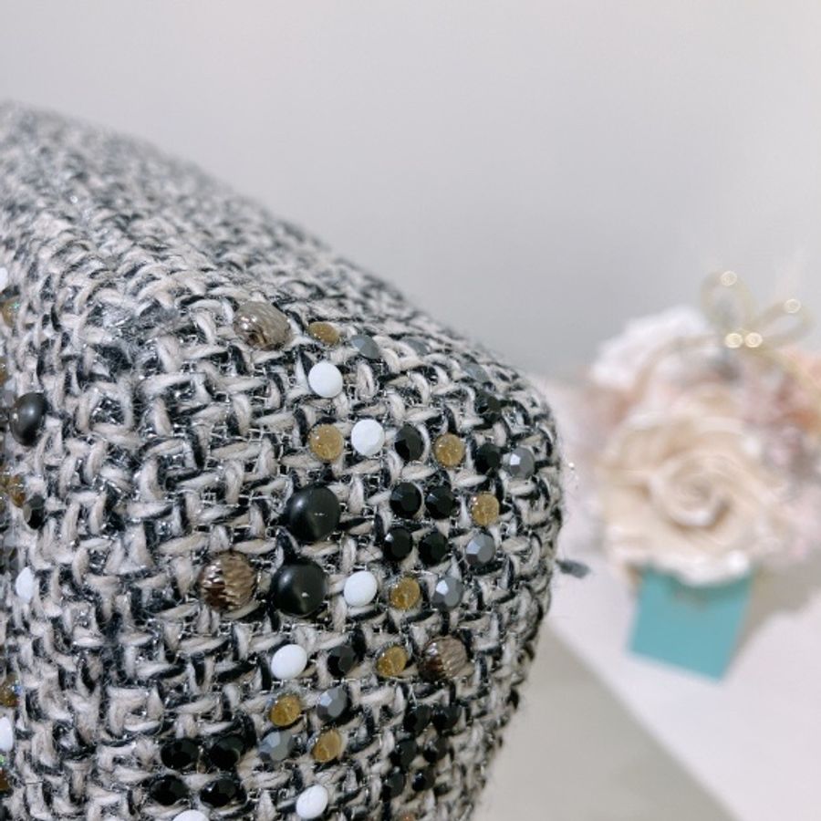 CHANEL 經典翻蓋包 鏈條包CLASSIC FLAP BAG TWEED X CRYSTAL-6