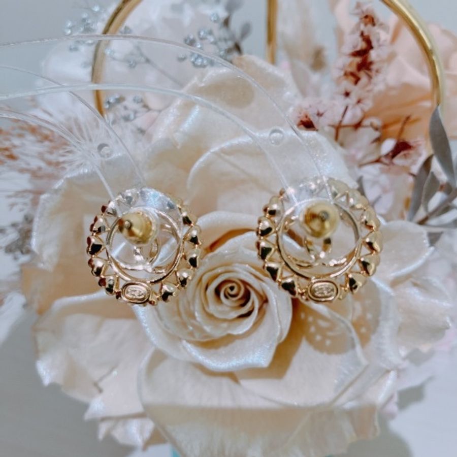 CHANEL 雙C耳環 心心耳環 MINI HEART AND CC LOGO EARRINGS-5