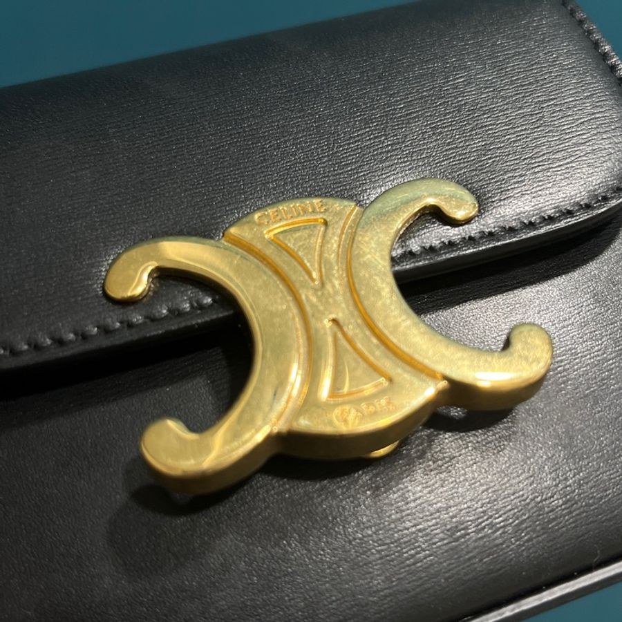 時髦度💯全配Celine mini triomphe bag 迷你凱旋門包-1