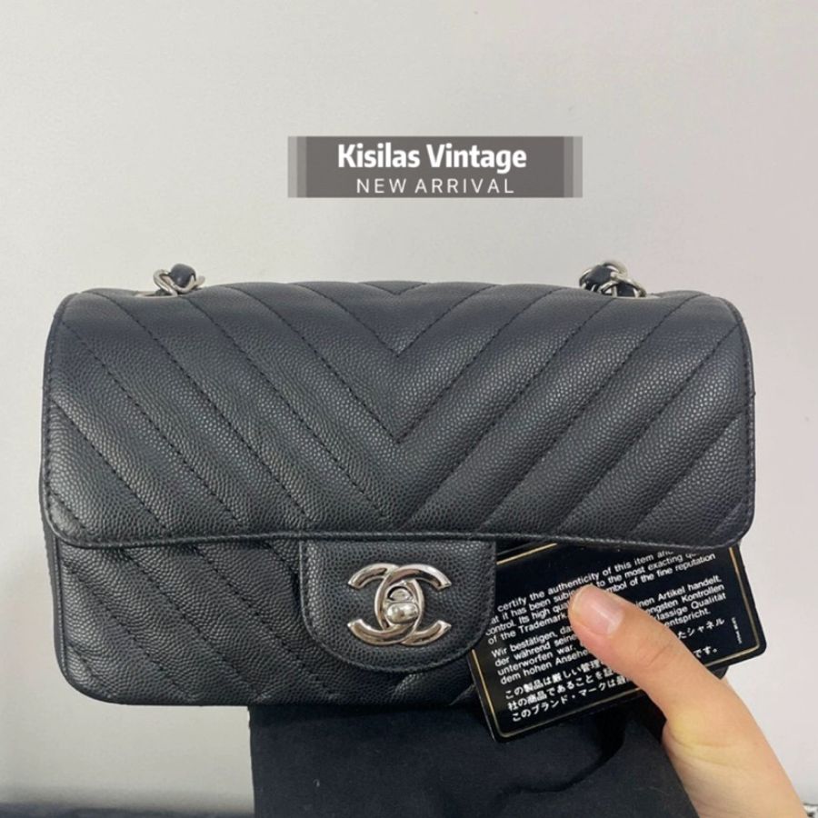 Chanel Caviar 20cm 牛皮V 紋-0