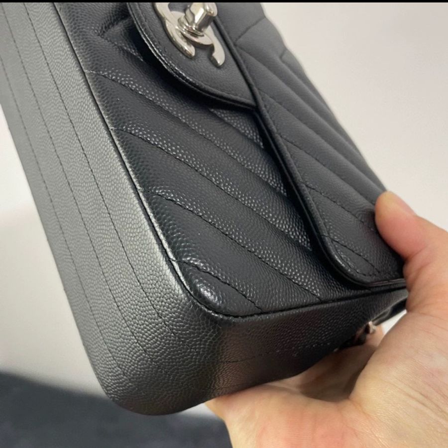 Chanel Caviar 20cm 牛皮V 紋-2