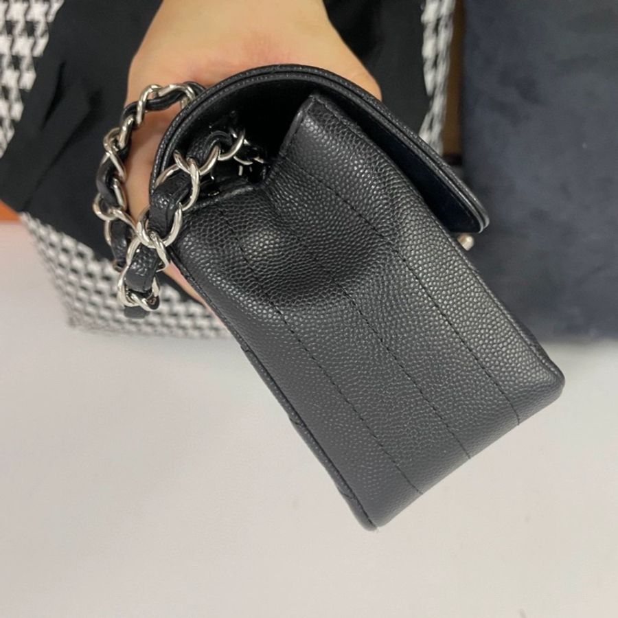Chanel Caviar 20cm 牛皮V 紋-6