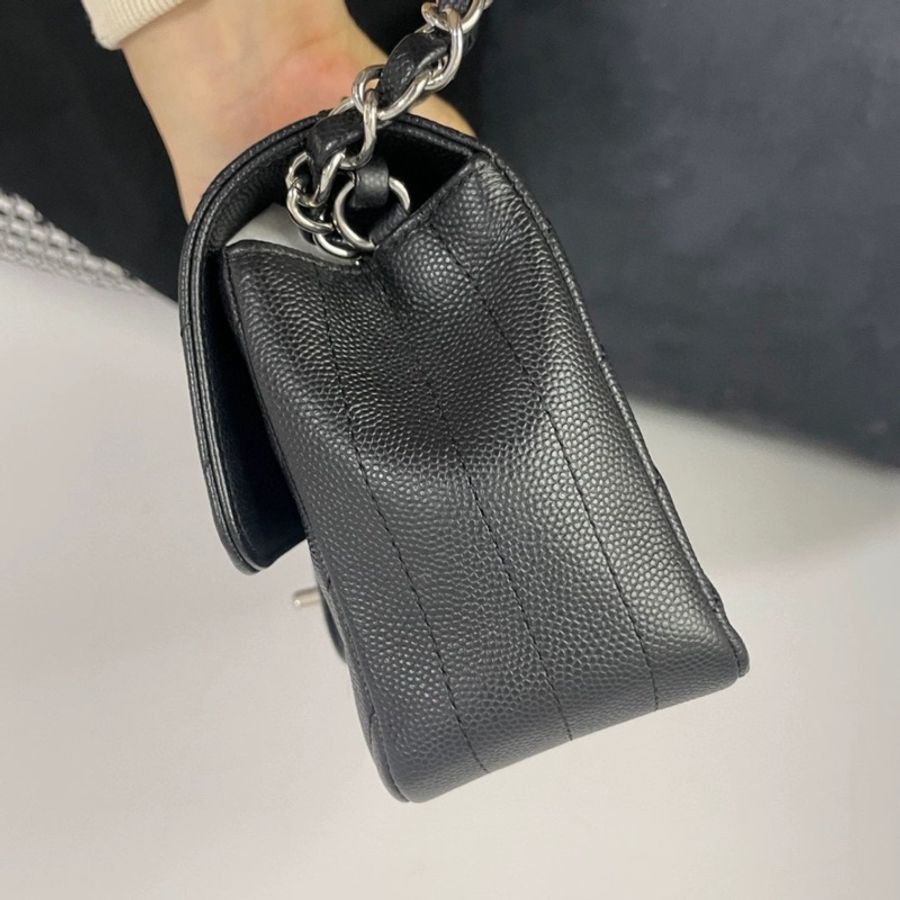 Chanel Caviar 20cm 牛皮V 紋-7