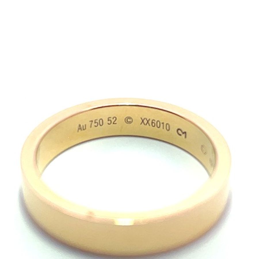 Cartier 18K玫瑰金雕刻結婚戒子 B4098052 (52號)-2