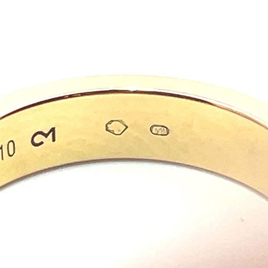 Cartier 18K玫瑰金雕刻結婚戒子 B4098052 (52號)-3