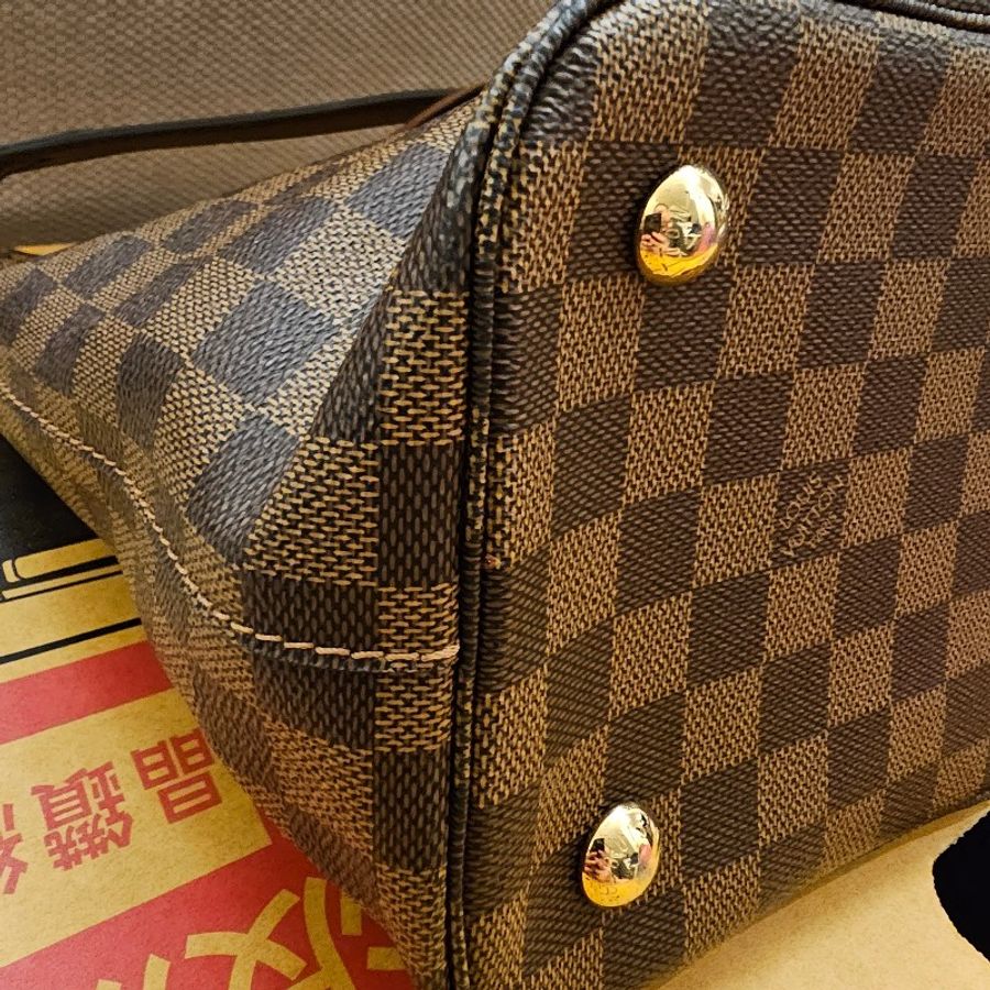🤎🤎降價大促銷🤎🤎louise Vuitton Damier Ebene Canvas 棋盤格手提肩背包(8成新)-2