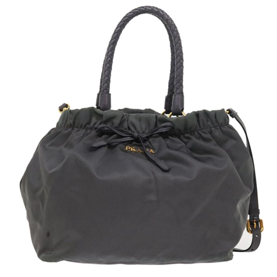 【日本直送】PRADA 尼龍雙肩手提包 灰色 正品 54970-12