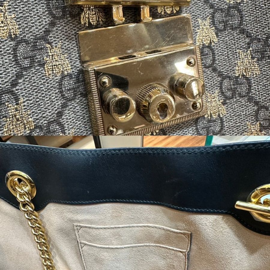 GUCCI PADLOCK GG中款蜜蜂肩揹包-11