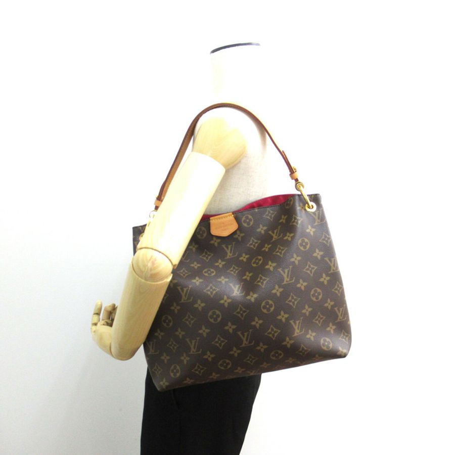 【日本直送】LOUIS VUITTON Graceful PM 單肩包 M43701 Monogram 帆布棕色二手女式-4