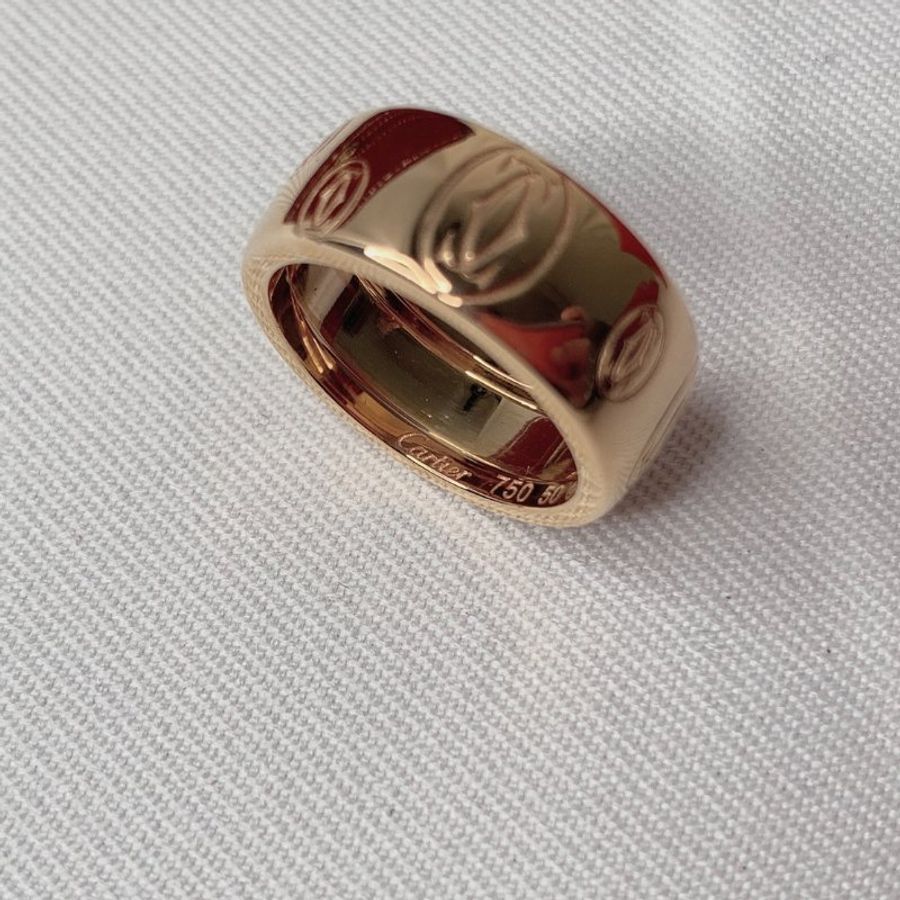 Cartier 卡地亞玫瑰金戒指-7