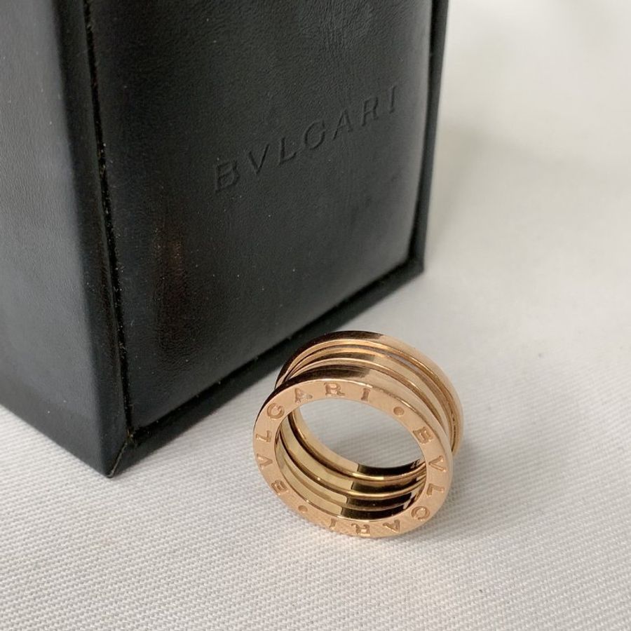 BVLGARI B.ZERO1玫瑰金三環戒指-6