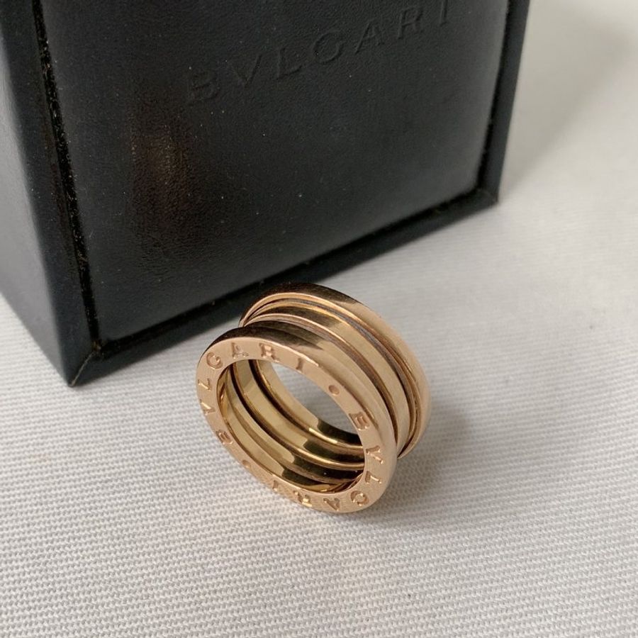 BVLGARI B.ZERO1玫瑰金三環戒指-8