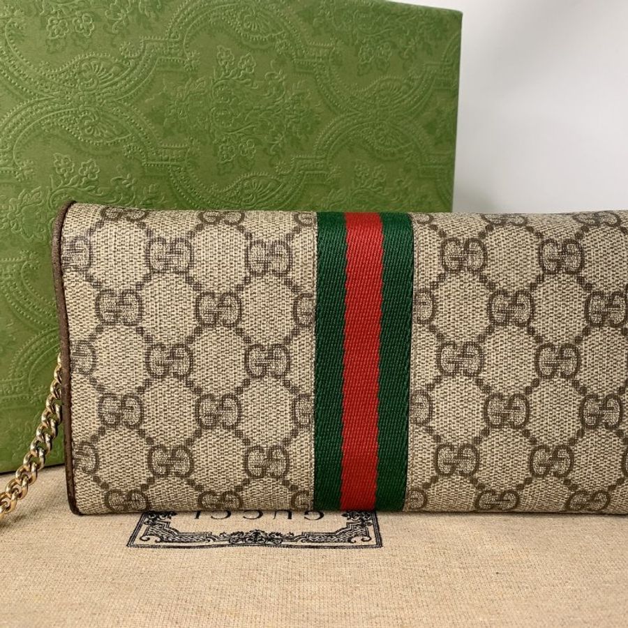 GUCCI Ophidia帆布WOC鏈帶包-2