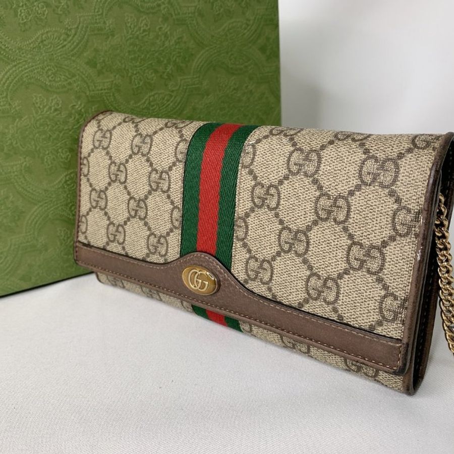 GUCCI Ophidia帆布WOC鏈帶包-3