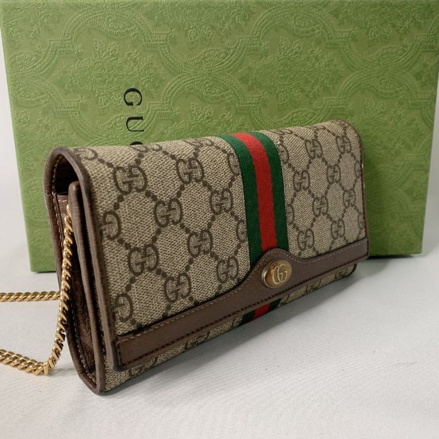 GUCCI Ophidia帆布WOC鏈帶包-4