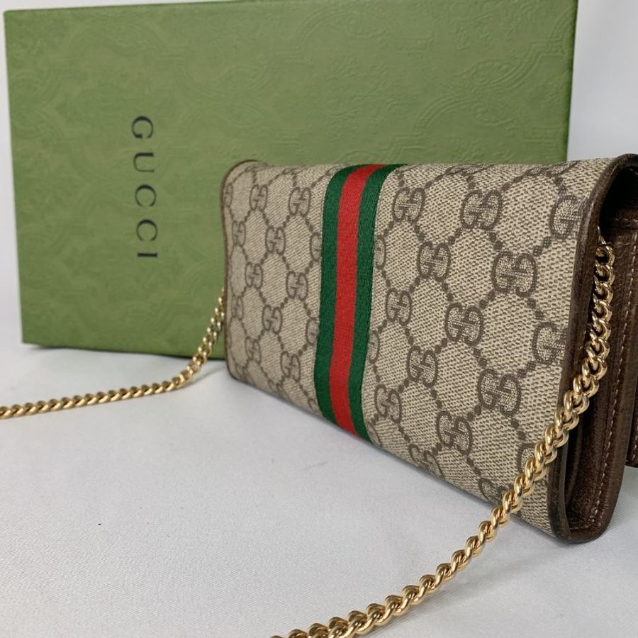 GUCCI Ophidia帆布WOC鏈帶包-5