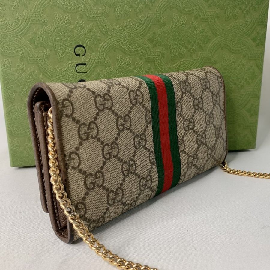 GUCCI Ophidia帆布WOC鏈帶包-6