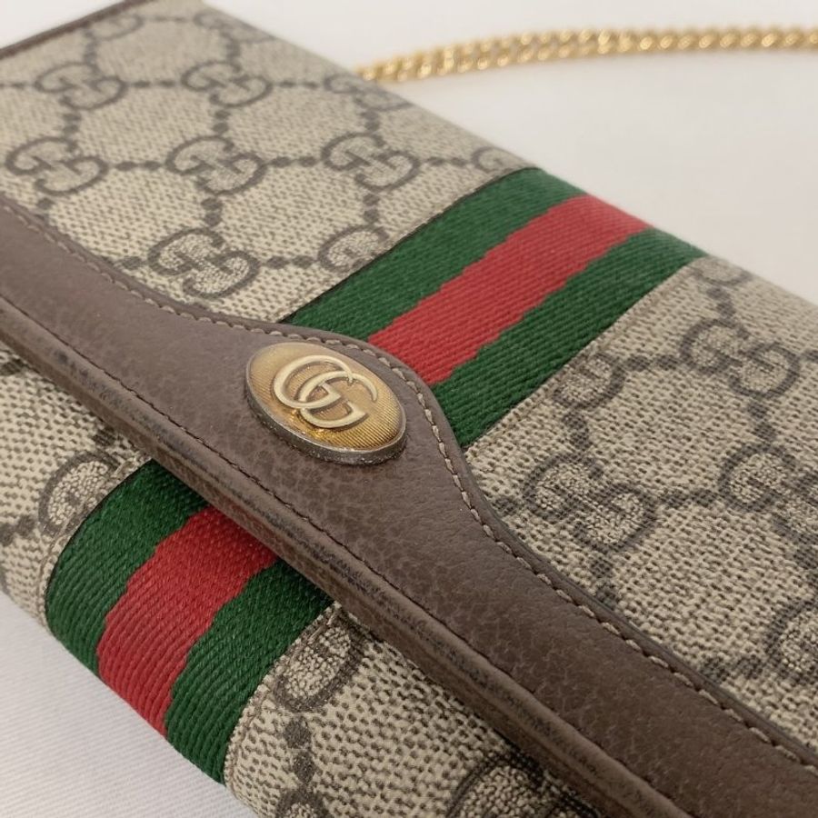 GUCCI Ophidia帆布WOC鏈帶包-9