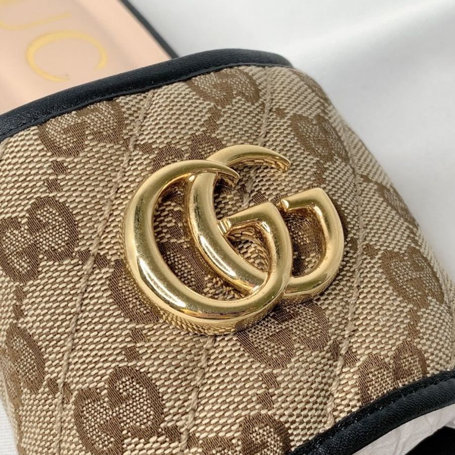 GUCCI 雙G老花涼拖鞋-6