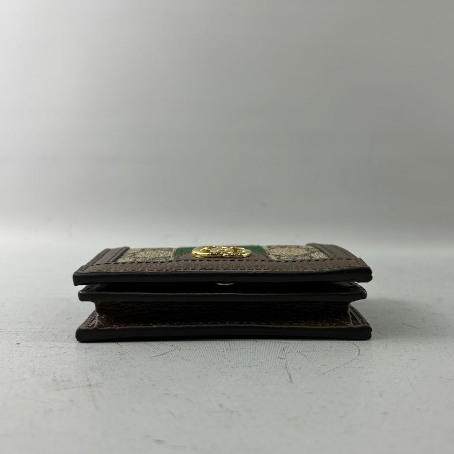 Gucci 523155經典老花Ophidia GG對開短夾-4