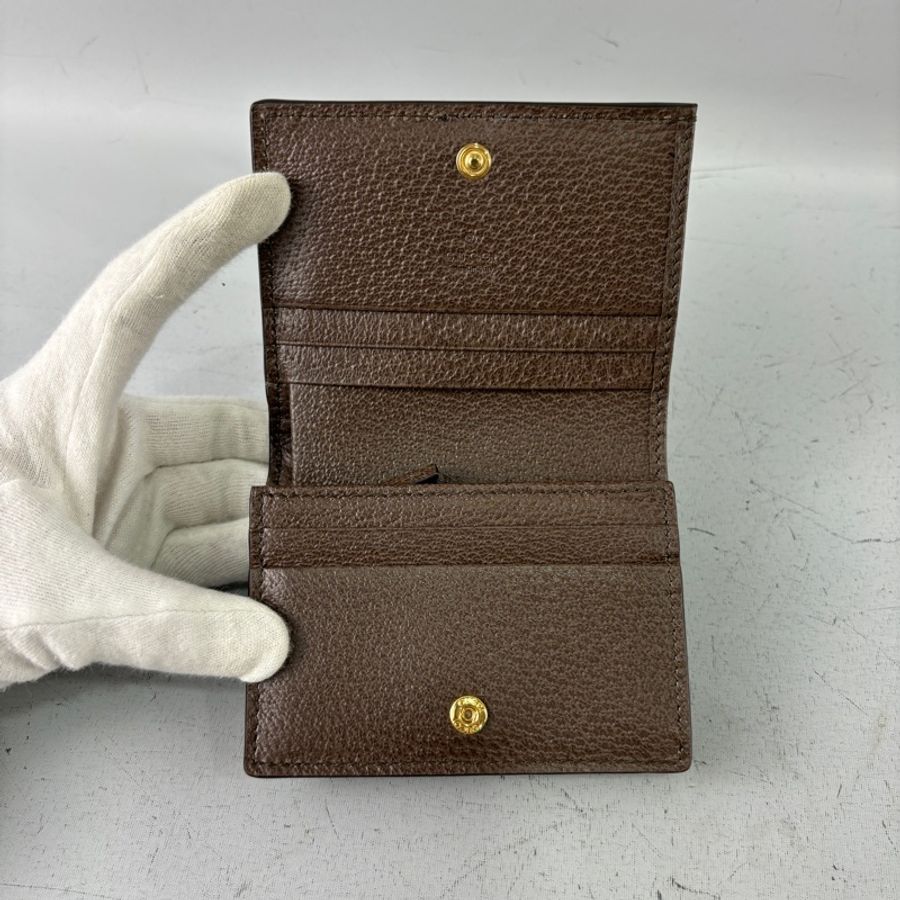 Gucci 523155經典老花Ophidia GG對開短夾-10