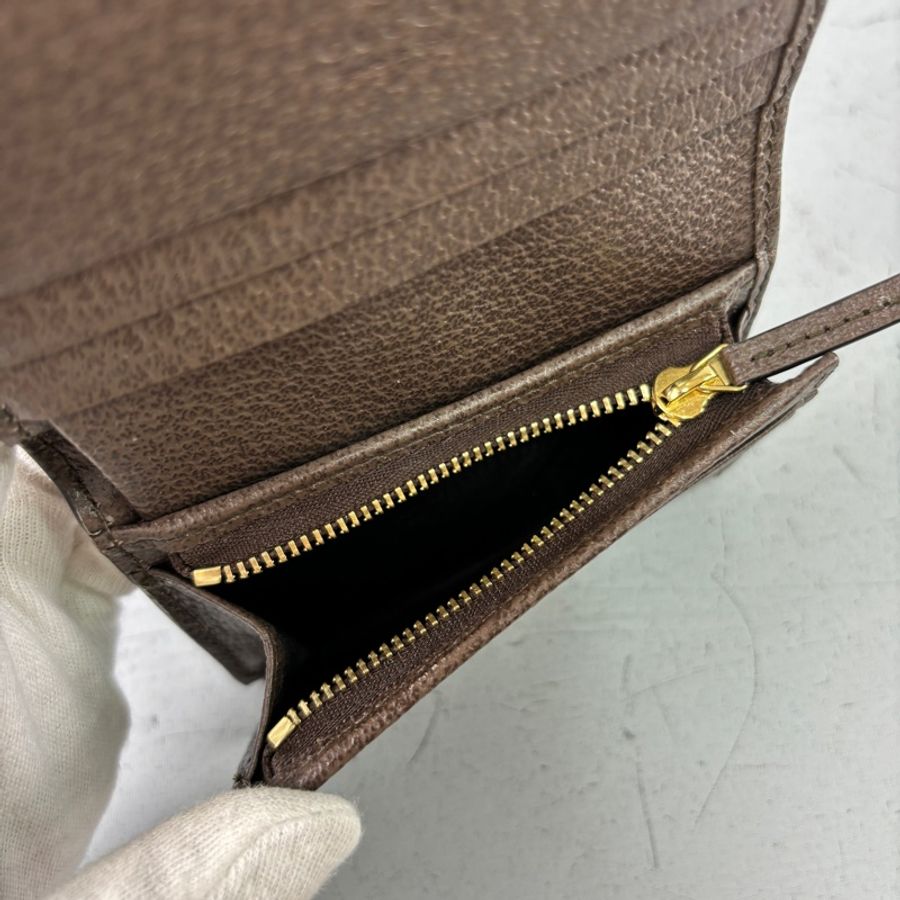Gucci 523155經典老花Ophidia GG對開短夾-13