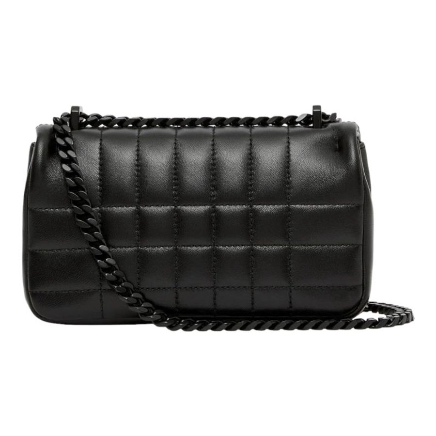 【BURBERRY】9成新!現貨 TB 黑釦 Lola 磁吸翻蓋斜鏈包-4