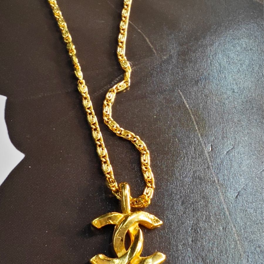 ChanelVintage 編織古巴鎖骨鍊 鍍金項鏈 手鏈-6