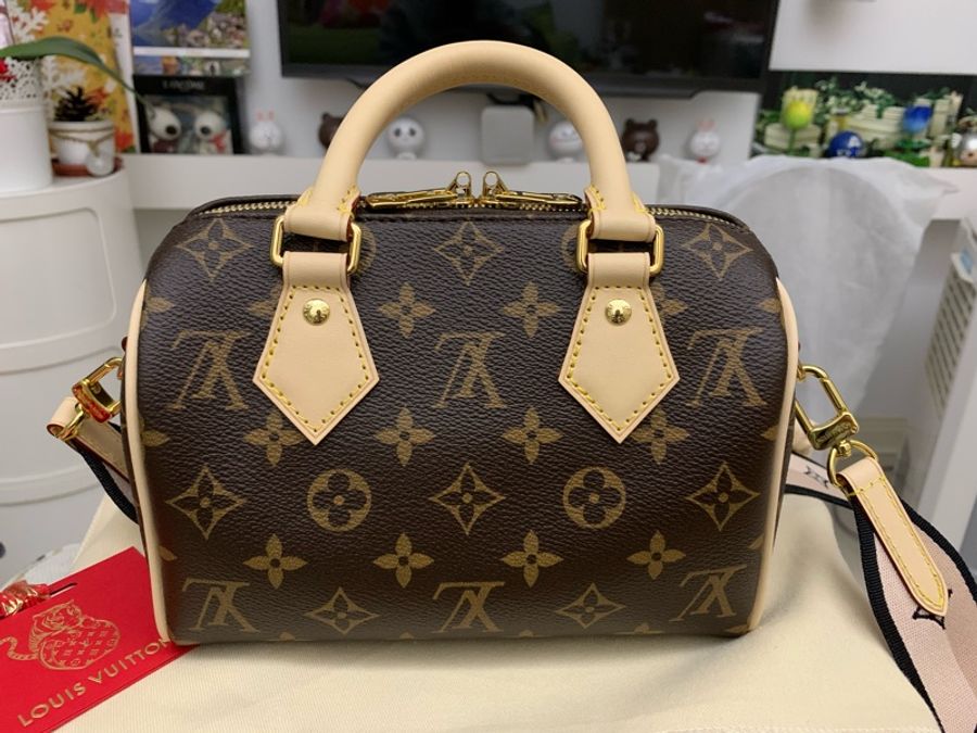 (現貨近全新)LV Speedy 20 波士頓包(黑色背帶) M45957-2