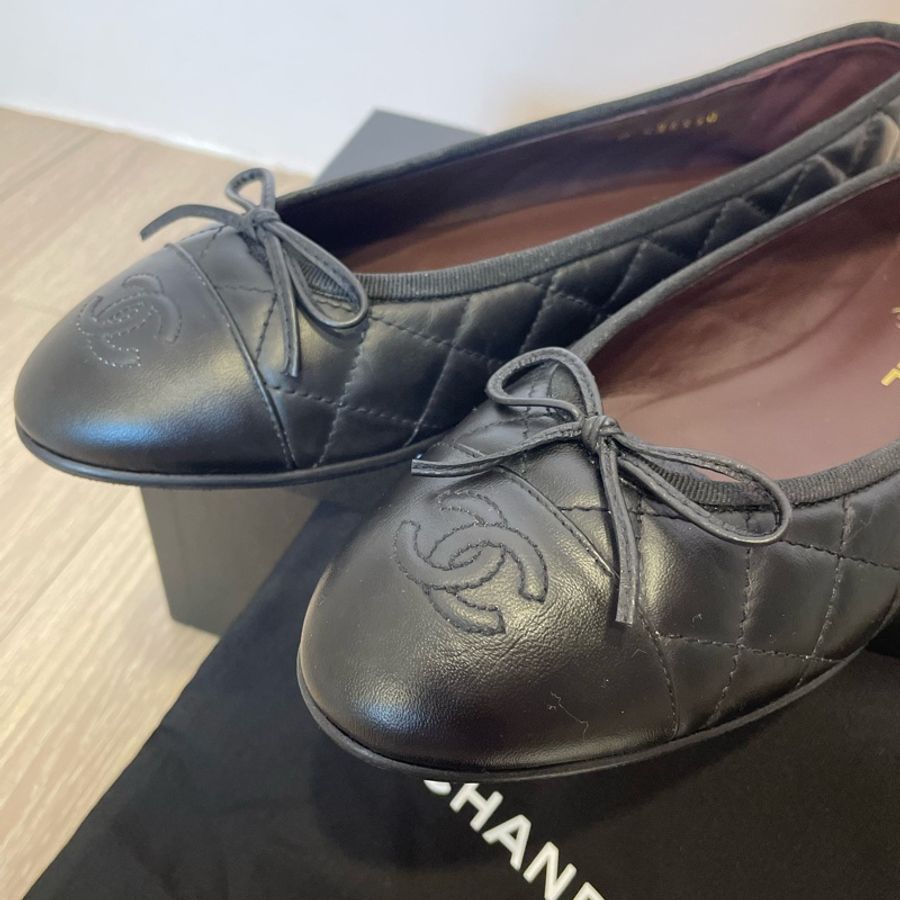 Chanel 2023全新秋冬新款菱格紋芭蕾平底鞋39c-7