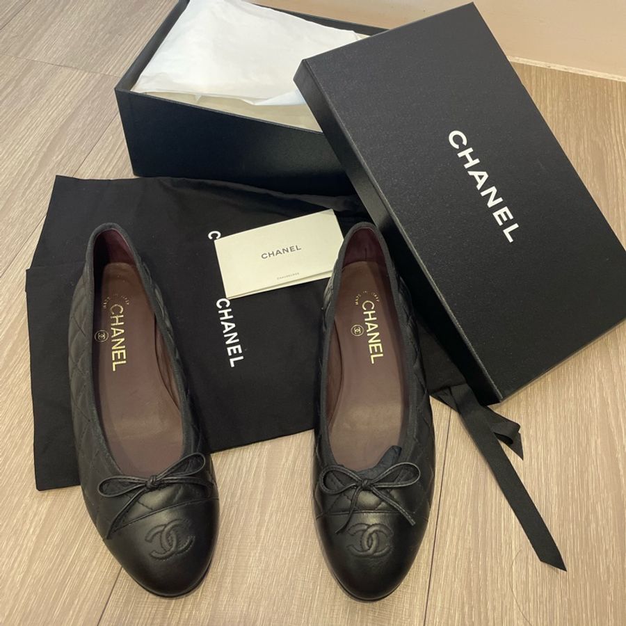 Chanel 2023全新秋冬新款菱格紋芭蕾平底鞋39c-8