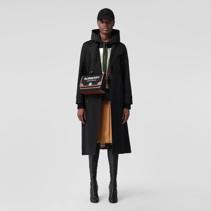 NOW BAGS｜【全新代購】BURBERRY  Horseferry 可調節肩帶單肩包 黑色-0
