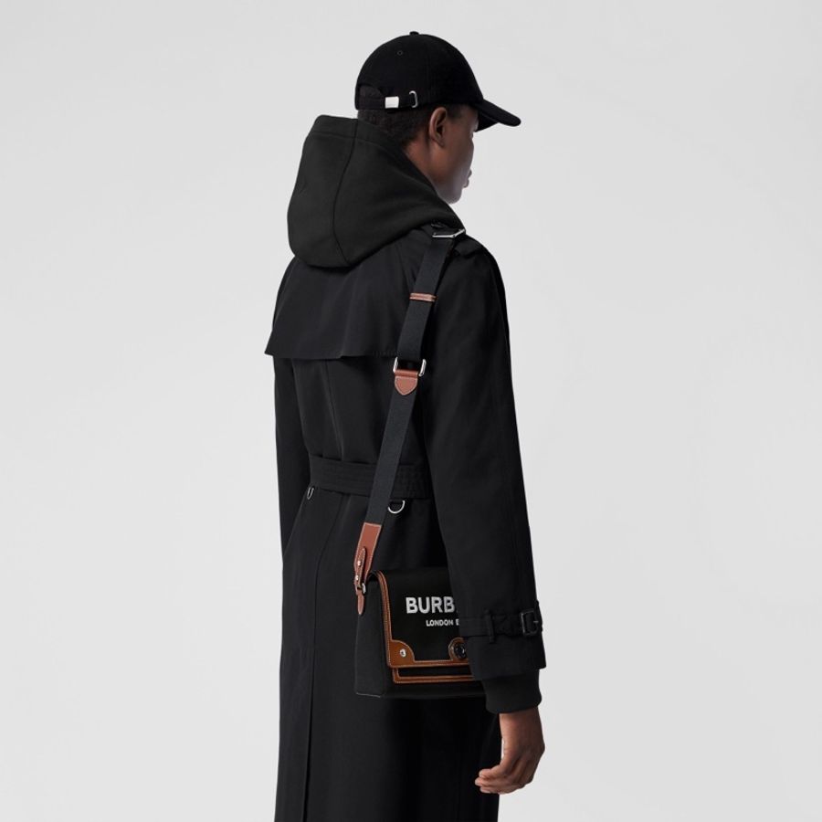 NOW BAGS｜【全新代購】BURBERRY  Horseferry 可調節肩帶單肩包 黑色-1