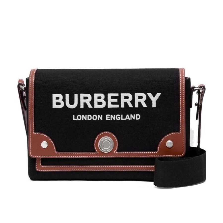 NOW BAGS｜【全新代購】BURBERRY  Horseferry 可調節肩帶單肩包 黑色-2