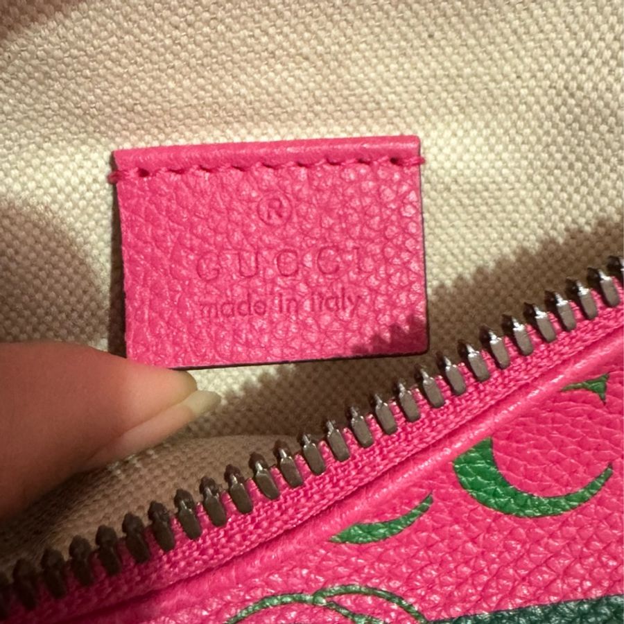 👜 全新閒置 GUCCI 復古風Logo經典綠紅綠織帶腰包-14