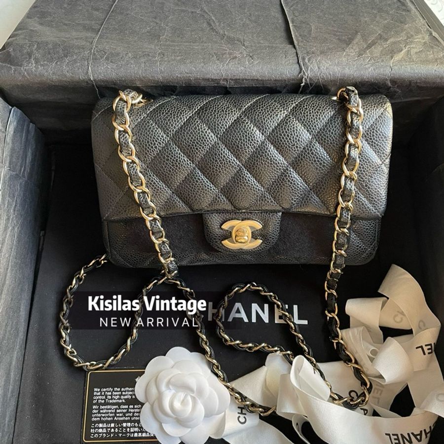 Chanel Caviar 20cm 牛皮金扣大mini-0