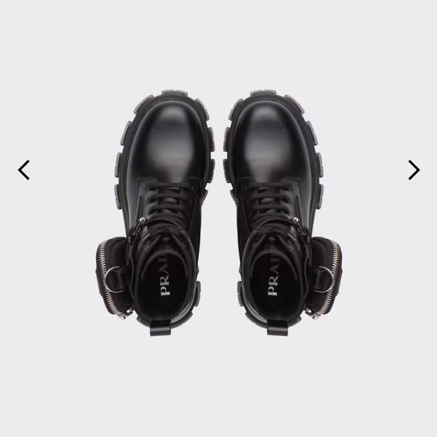 PRADA Monolith皮革及尼龍布軍靴 35-4