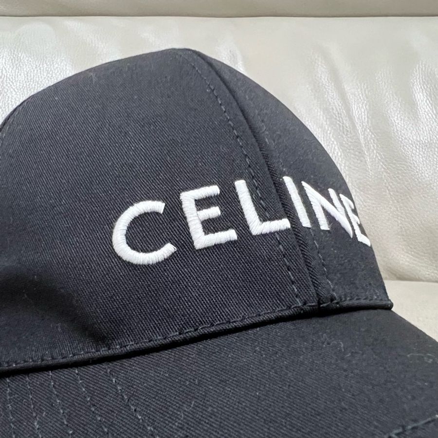 CELINE 全新 棒球帽 黑色S 黑底白字-0