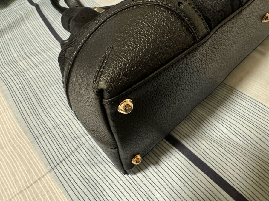Gucci horsebit 老花黑色大包包-7
