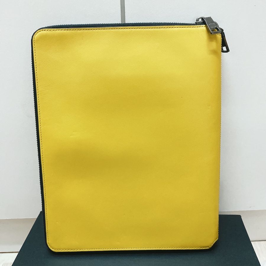 coach 手拿包 平板包 芥末黃綠 筆電包-2